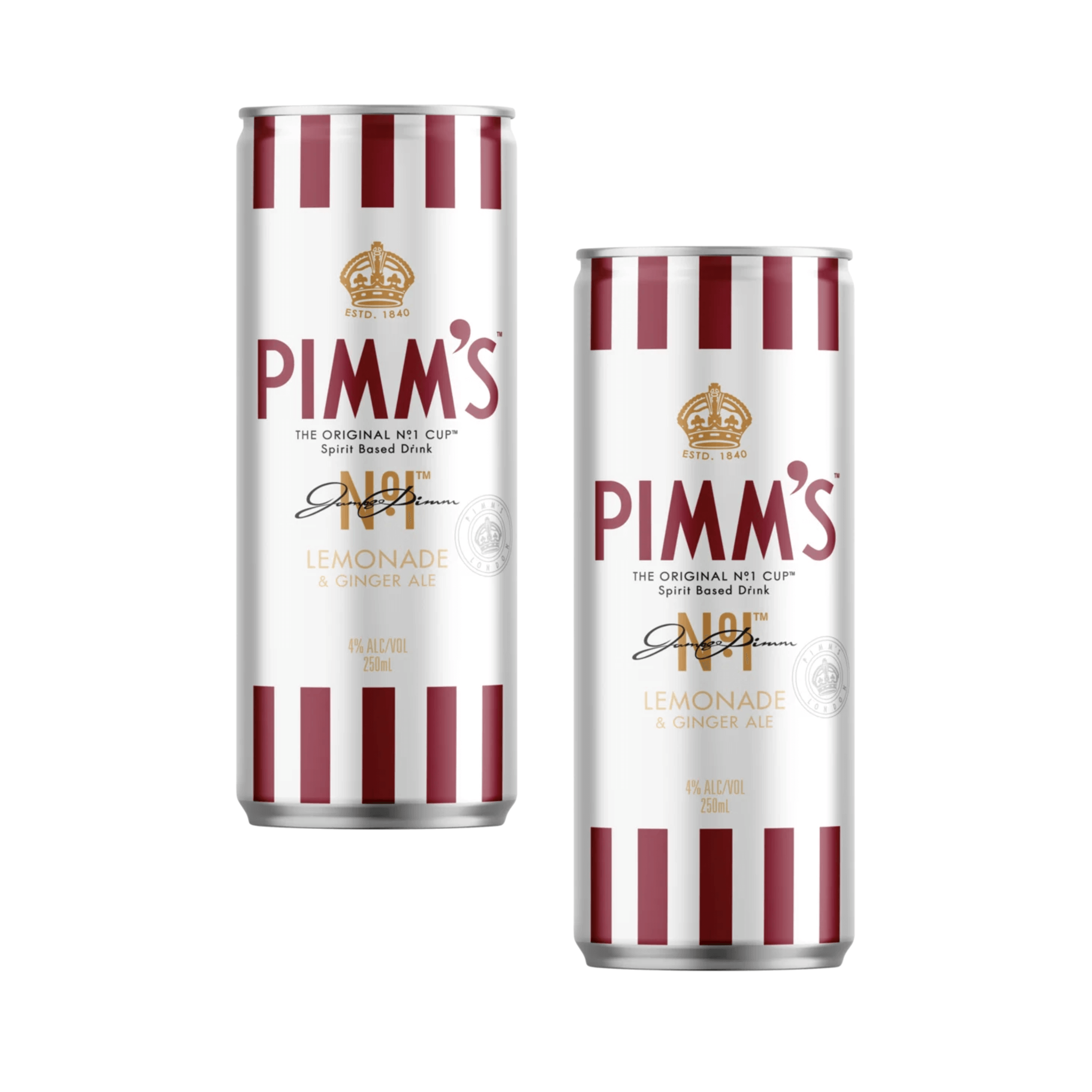 Pimm's Lemonade & Ginger Ale Cans x 2